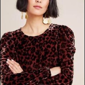 Anthro Dolan Charley Velvet leopard Small